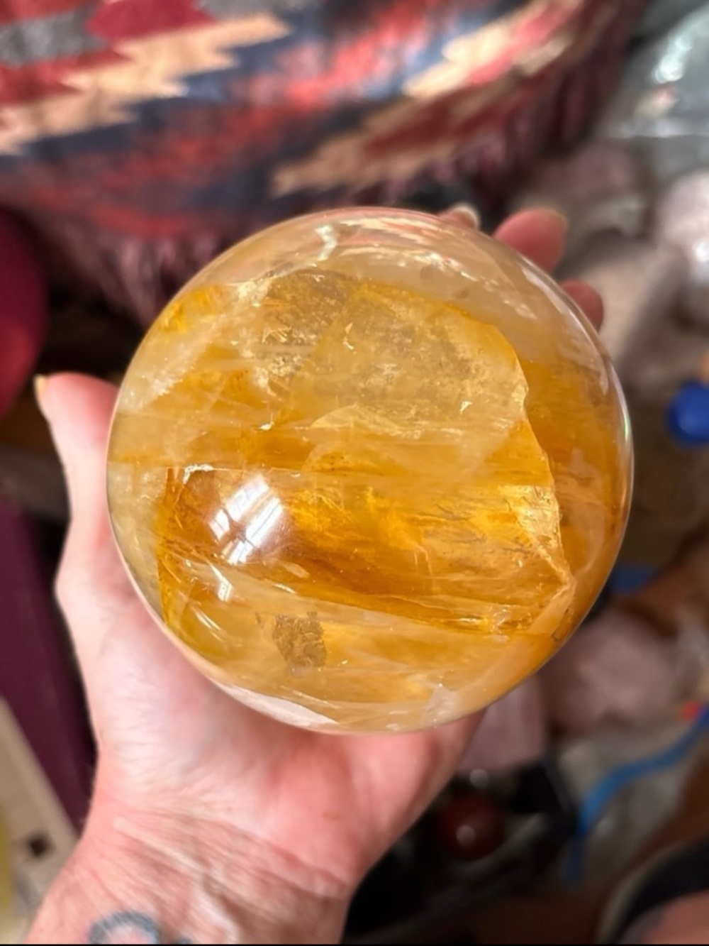 Golden healer sphere UHQ Huge 3.6 inches wide